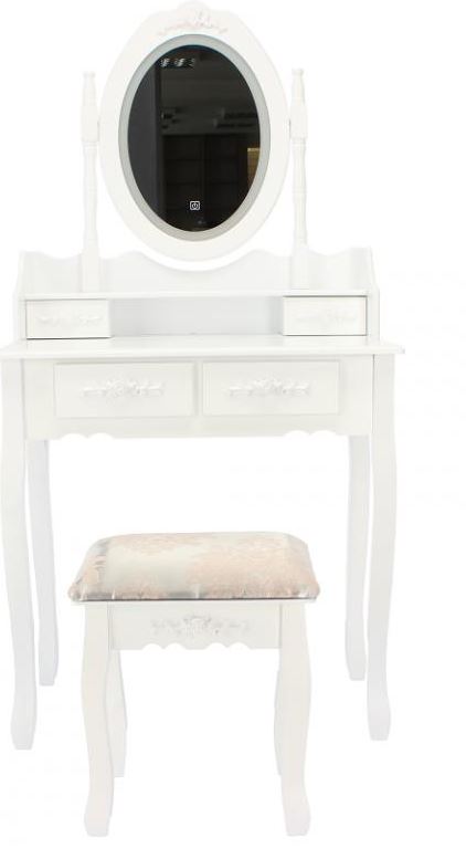 Toaletný stolík s LED zrkadlom Primadona White 5